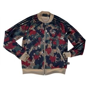 Adidas X Pharrell Williams track jacket retro colorful‎ camo size S retro zip up